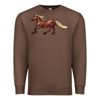 Chestnut running horse Premium Sweatshirt - NancyCooperArtShop