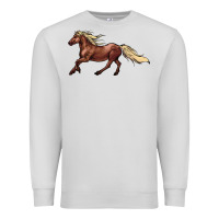 Dove Grey running horse Premium Sweatshirt - NancyCooperArtShop