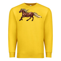 Lemon running horse Premium Sweatshirt - NancyCooperArtShop
