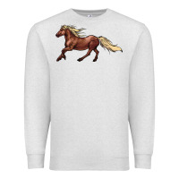 Oatmeal Heather running horse Premium Sweatshirt - NancyCooperArtShop