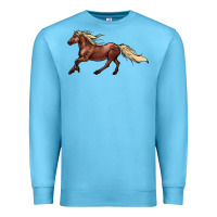 Ocean Blue running horse Premium Sweatshirt - NancyCooperArtShop
