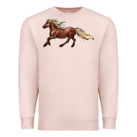 Pale Pink running horse Premium Sweatshirt - NancyCooperArtShop