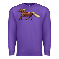 Purple running horse Premium Sweatshirt - NancyCooperArtShop