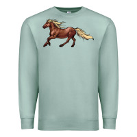 Seafoam running horse Premium Sweatshirt - NancyCooperArtShop
