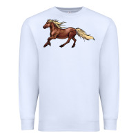 White running horse Premium Sweatshirt - NancyCooperArtShop