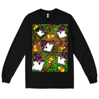 Black Halloween ghost Long Sleeve Tee - Artiststas