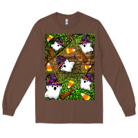 Chestnut Halloween ghost Long Sleeve Tee - Artiststas