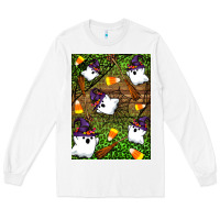 White Halloween ghost Long Sleeve Tee - Artiststas