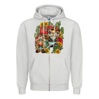 Dove Grey western gnome truck cactus sunflower Zipper Hoodie - BarkalooDesign