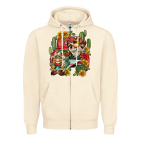 Sandshell western gnome truck cactus sunflower Zipper Hoodie - BarkalooDesign