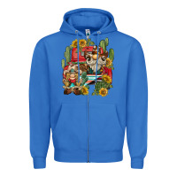 True Royal western gnome truck cactus sunflower Zipper Hoodie - BarkalooDesign