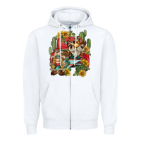 White western gnome truck cactus sunflower Zipper Hoodie - BarkalooDesign
