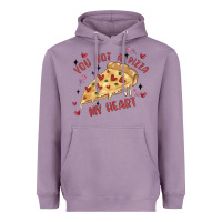 Lavender you got a pizza my heart Heavyweight Hoodie - MaliasSmallBusiness