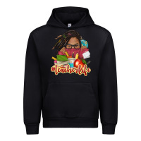 Black afro woman teacher life Urban Hoodie - NancyCooperArtShop