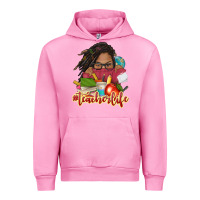 Fuchsia Pink afro woman teacher life Urban Hoodie - NancyCooperArtShop