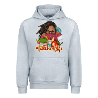 Heather Grey afro woman teacher life Urban Hoodie - NancyCooperArtShop