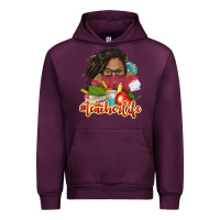 Mauve Wine afro woman teacher life Urban Hoodie - NancyCooperArtShop