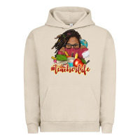 Pigment French Oak afro woman teacher life Urban Hoodie - NancyCooperArtShop