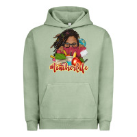 Pigment Oil Green afro woman teacher life Urban Hoodie - NancyCooperArtShop