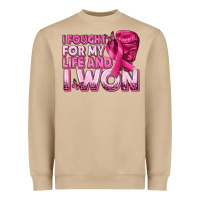 Mushroom I Fought For My Life and I Won Breast Cancer Heavyweight Sweatshirt - texasbilliewilder