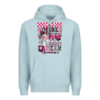 Blue Mist pink ghost breast cancer awareness Premium Hoodie - LillyAllenDesigns