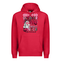 Cardinal pink ghost breast cancer awareness Premium Hoodie - LillyAllenDesigns