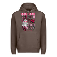 Coffee pink ghost breast cancer awareness Premium Hoodie - LillyAllenDesigns