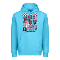 Ocean Blue pink ghost breast cancer awareness Premium Hoodie - LillyAllenDesigns