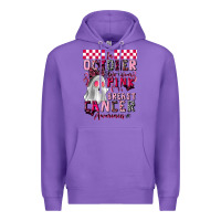 Purple pink ghost breast cancer awareness Premium Hoodie - LillyAllenDesigns