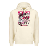 Sandshell pink ghost breast cancer awareness Premium Hoodie - LillyAllenDesigns