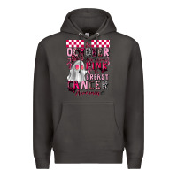 Smoke pink ghost breast cancer awareness Premium Hoodie - LillyAllenDesigns