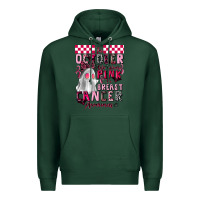 Sports Green pink ghost breast cancer awareness Premium Hoodie - LillyAllenDesigns
