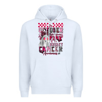 White pink ghost breast cancer awareness Premium Hoodie - LillyAllenDesigns