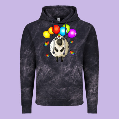 Rainbow Sheep Vintage Hoodie Designed By Zillion Design Studio