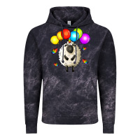 Cloud Black rainbow sheep Vintage Hoodie - Zillion Design Studio