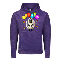 Cloud Purple rainbow sheep Vintage Hoodie - Zillion Design Studio