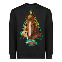 Black arrowhead horse Heavyweight Sweatshirt - RanaPortraitStore