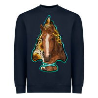 Navy arrowhead horse Heavyweight Sweatshirt - RanaPortraitStore