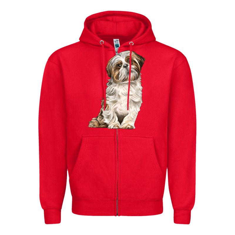 Shih Tzu Dog Zipper Hoodie by LillyAllenDesigns | Teevron