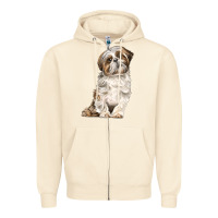 Sandshell Shih Tzu Dog Zipper Hoodie - LillyAllenDesigns