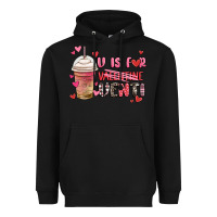 Black v is for valentine venti coffee cup Heavyweight Hoodie - MaliasSmallBusiness