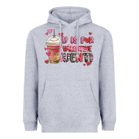 Heather Grey v is for valentine venti coffee cup Heavyweight Hoodie - MaliasSmallBusiness