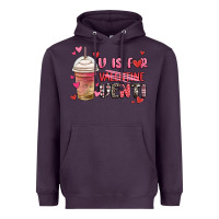 Plum v is for valentine venti coffee cup Heavyweight Hoodie - MaliasSmallBusiness