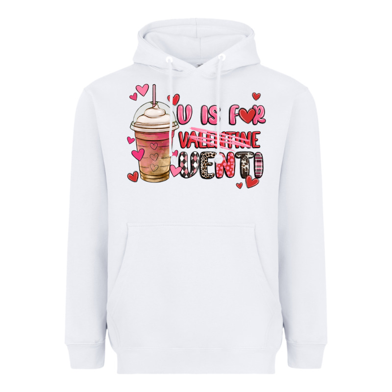 V Is For Valentine Venti Coffee Cup Heavyweight Hoodie by MaliasSmallBusiness | Teevron