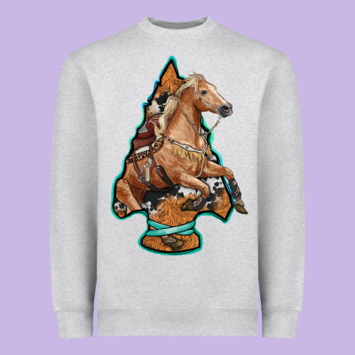 Arrowhead Horse, Heavyweight Sweatshirt Designed By Ranaportraitstore