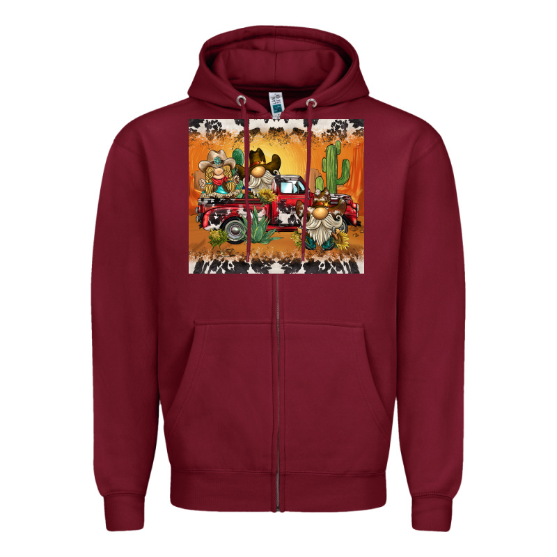 Western Gnome Truck Zipper Hoodie by BarkalooDesign | Teevron