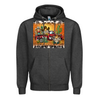 Charcoal Heather western gnome truck Zipper Hoodie - BarkalooDesign