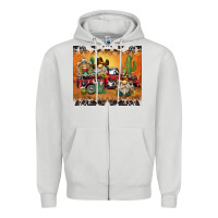 Dove Grey western gnome truck Zipper Hoodie - BarkalooDesign