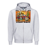Heather Grey western gnome truck Zipper Hoodie - BarkalooDesign