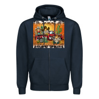 Navy western gnome truck Zipper Hoodie - BarkalooDesign
